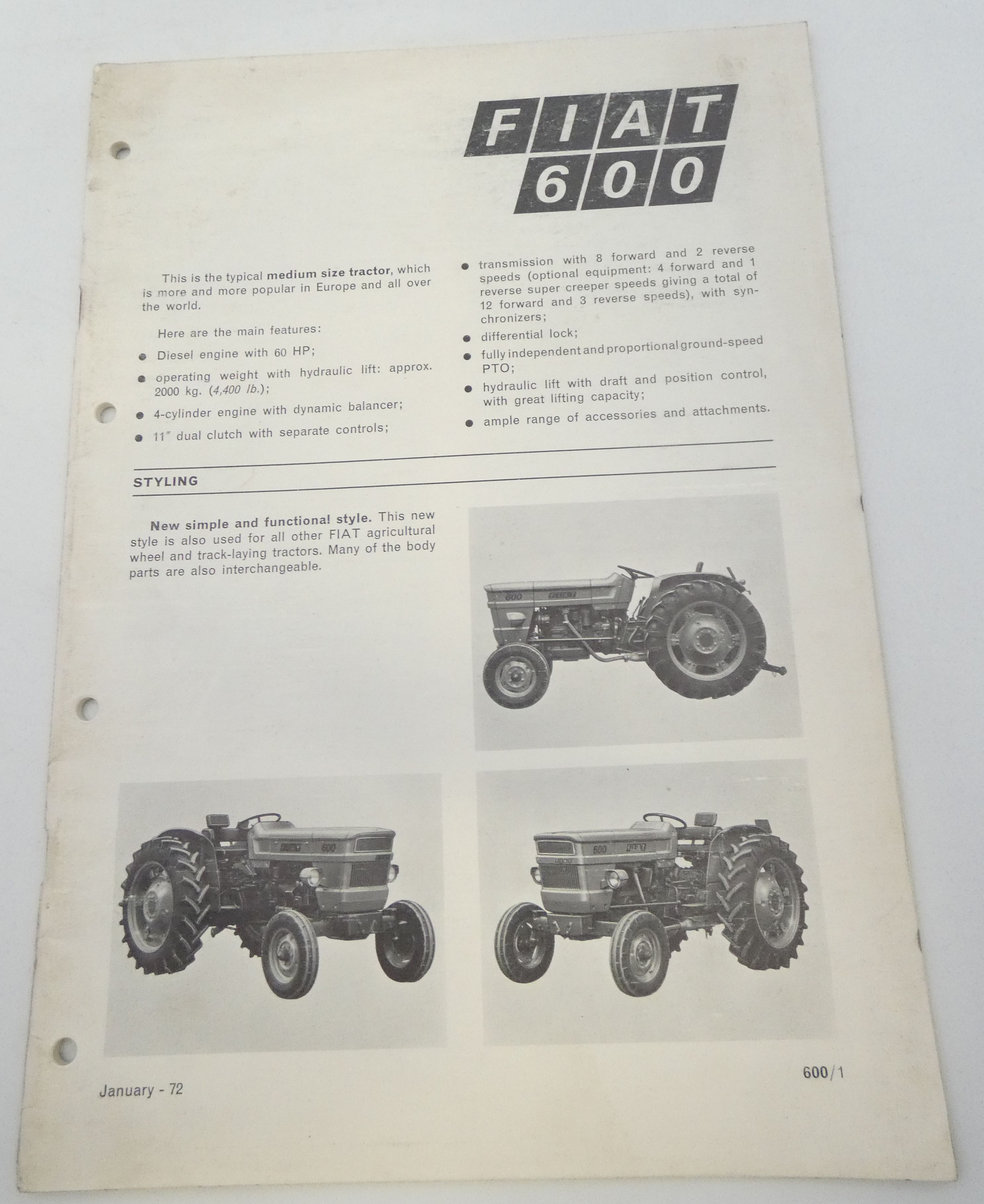 Fiat 600 brochure 