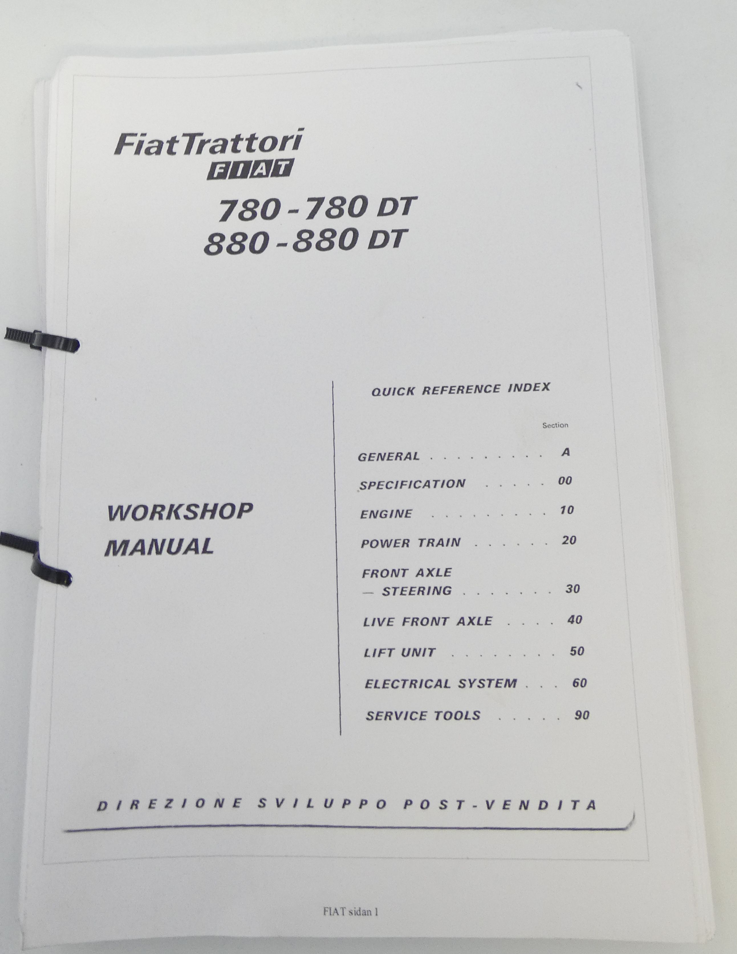 Fiat 780-780dt, 880-880dt workshop manual