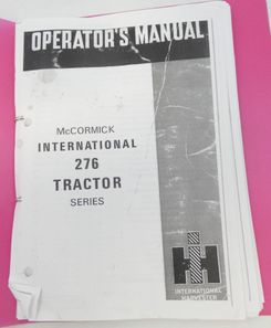 McCormick International 276 tractor operator´s manual