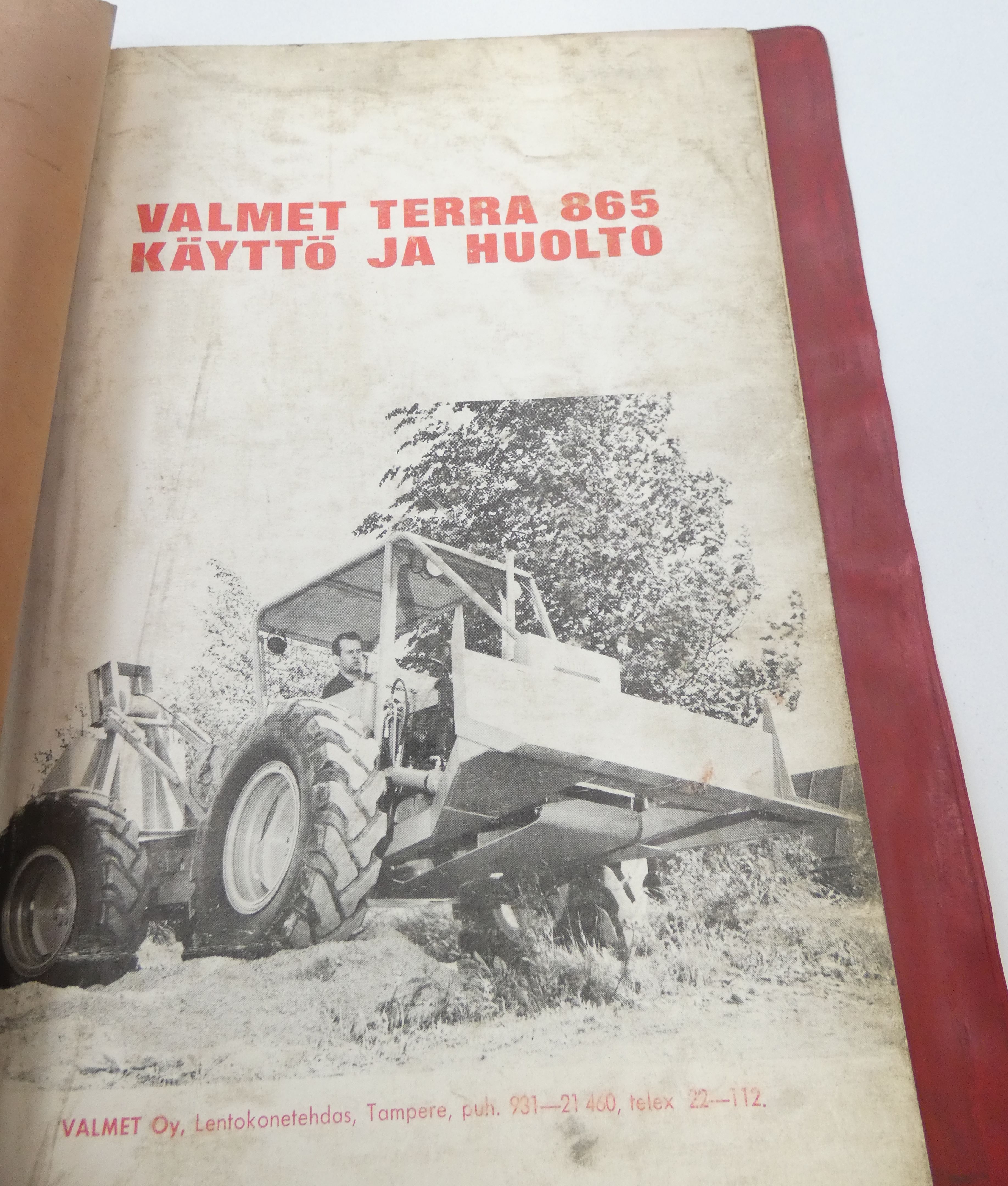 Valmet Terra 865 metsätraktori käyttö ja huolto -ohjekirja