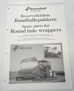 Kverneland round bale wrappers spare parts list