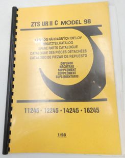 ZTS UR II C Model 98 models 11245, 12245, 14245, 16245 parts catalogue supplement
