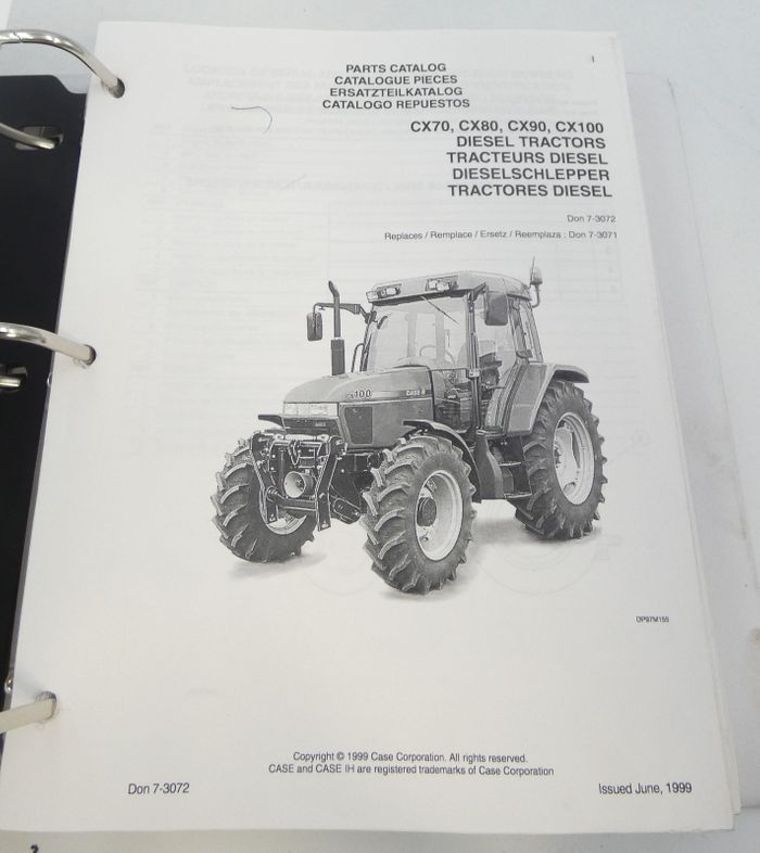 CaseIH CX70/80/90/100 diesel tractors parts catalogue