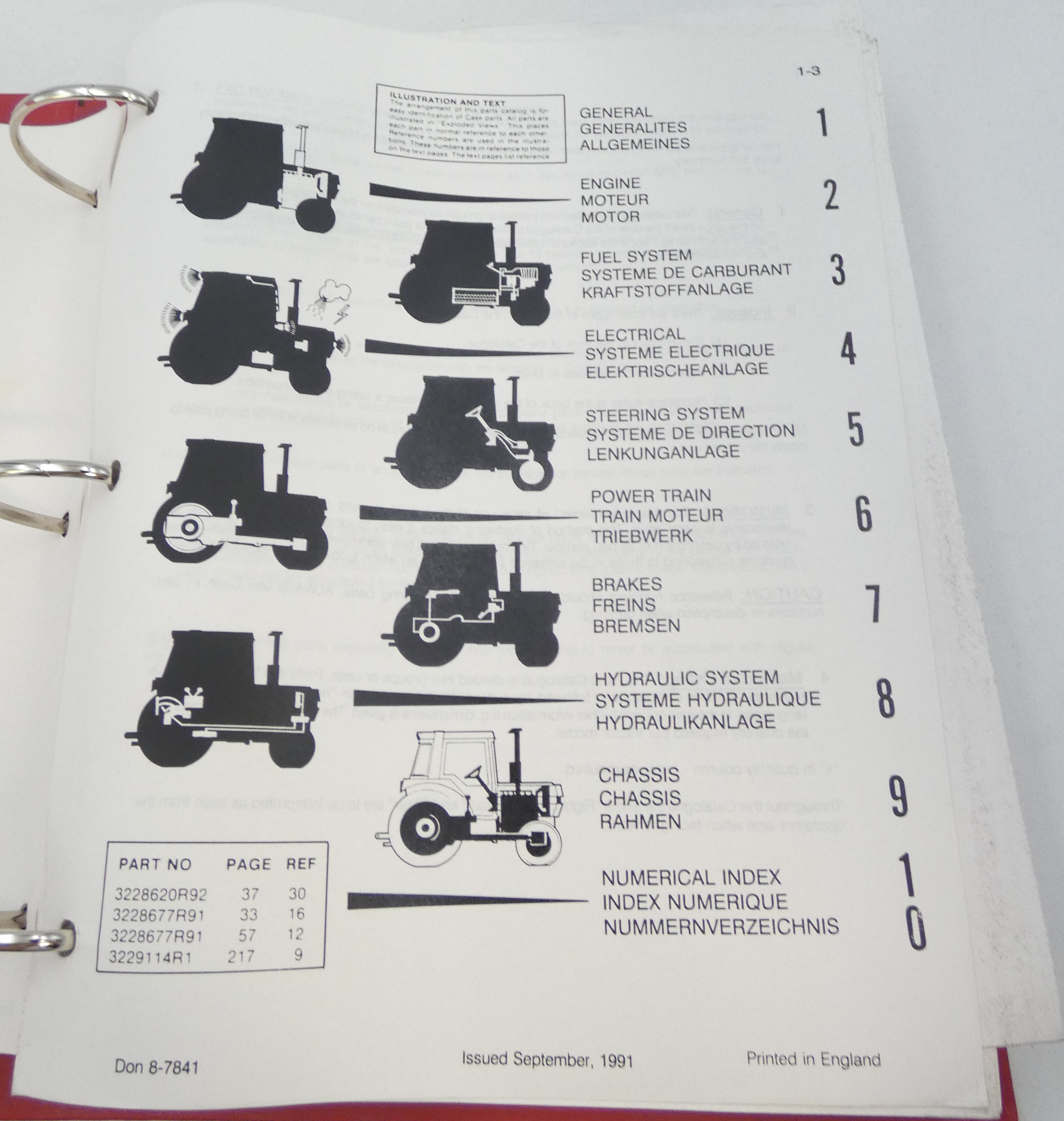 CaseIH 495XL, 595XL tractors parts catalogue