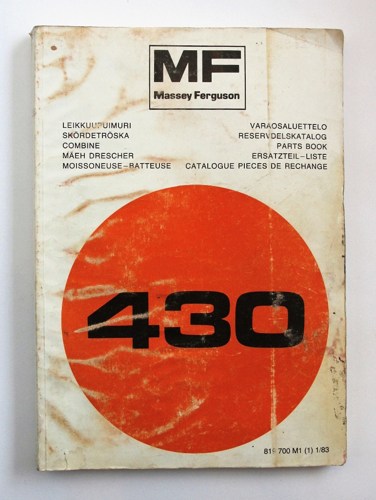 MF 430 Varaosaluettelo (1985)