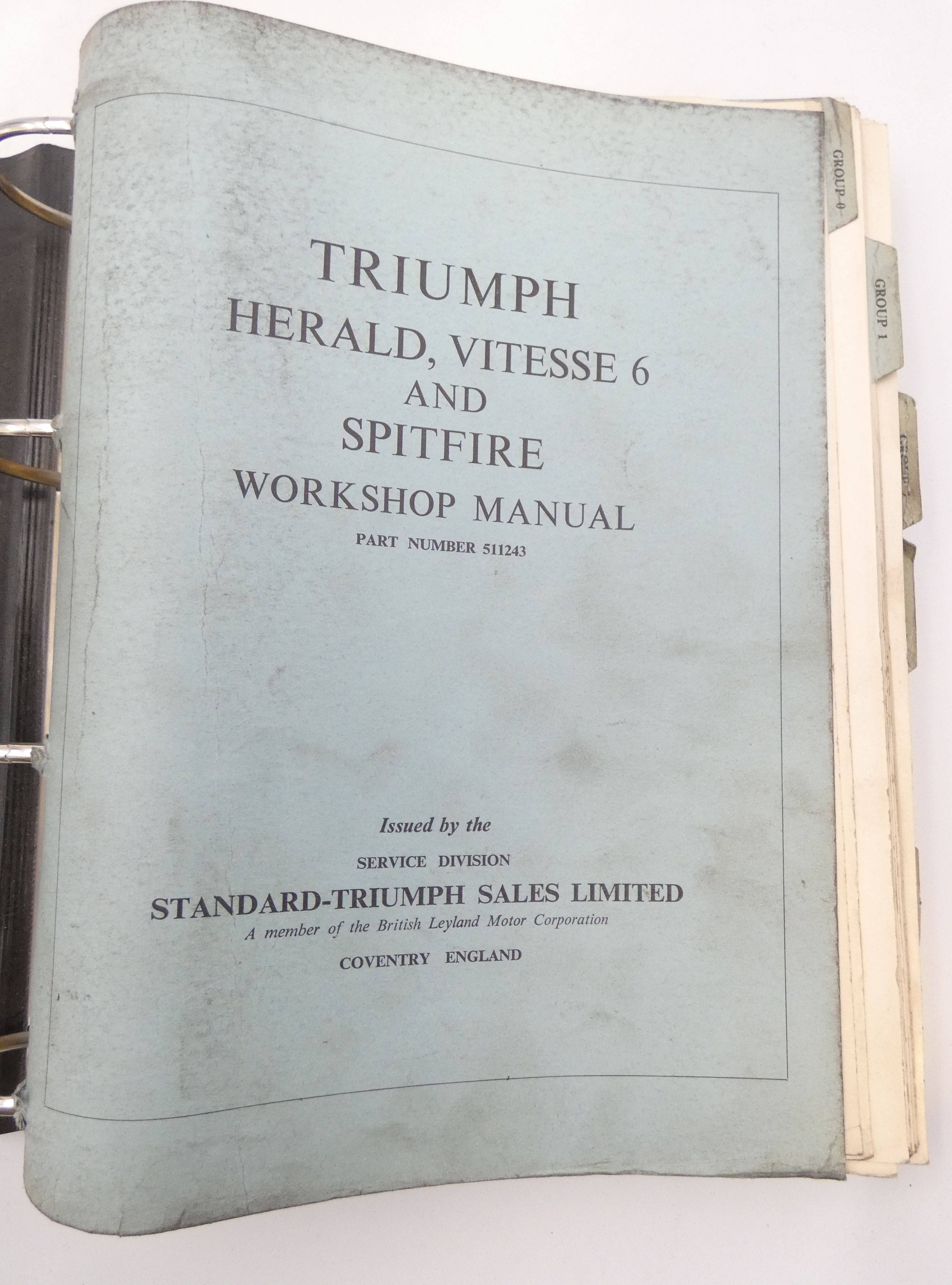 Triumph Herald 1200, 1250, Vitesse & Spitfire workshop manual