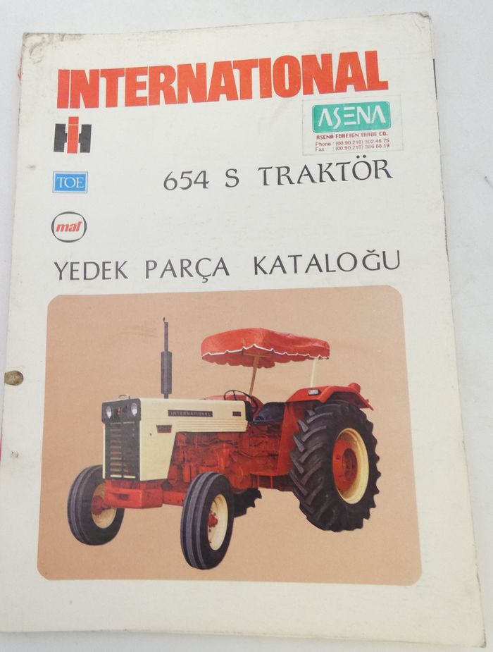 International 654S traktör yedele parca katalogu 