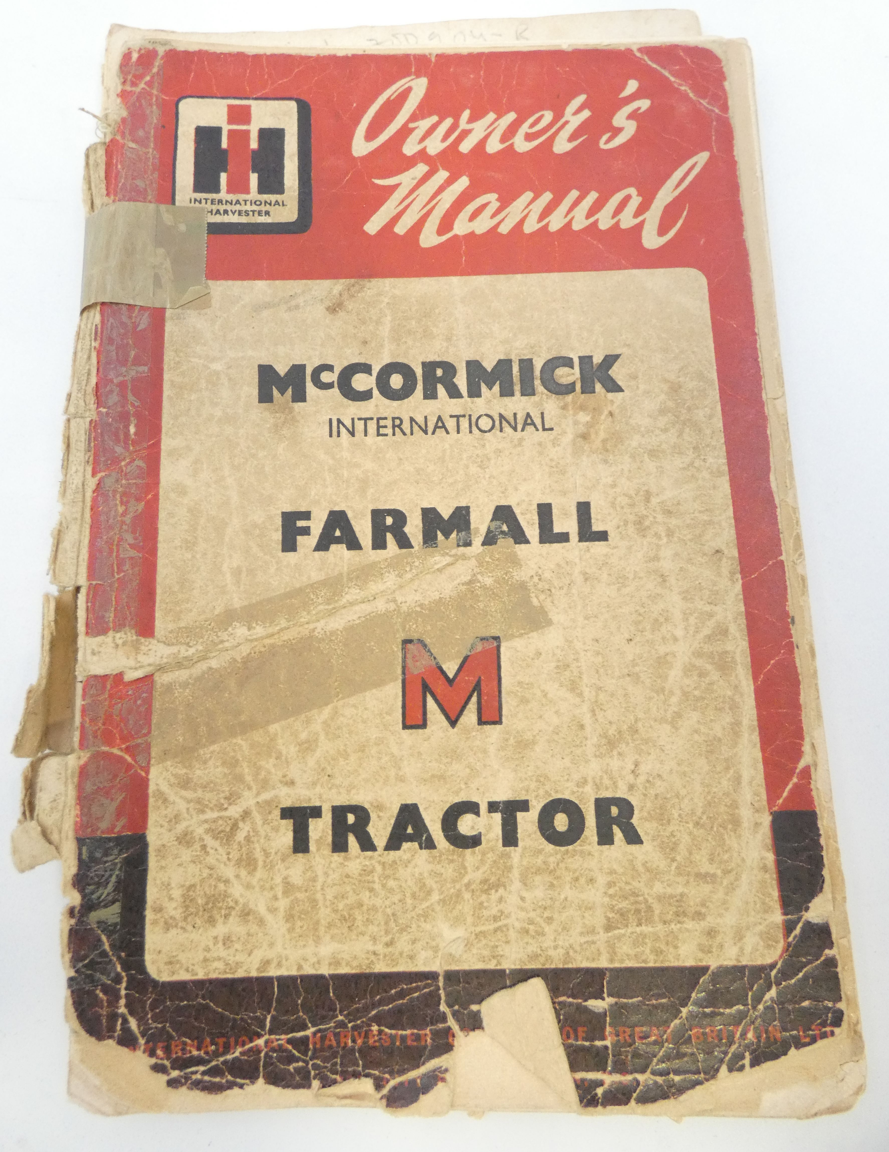 McCormick International Farmall M tractor parts book