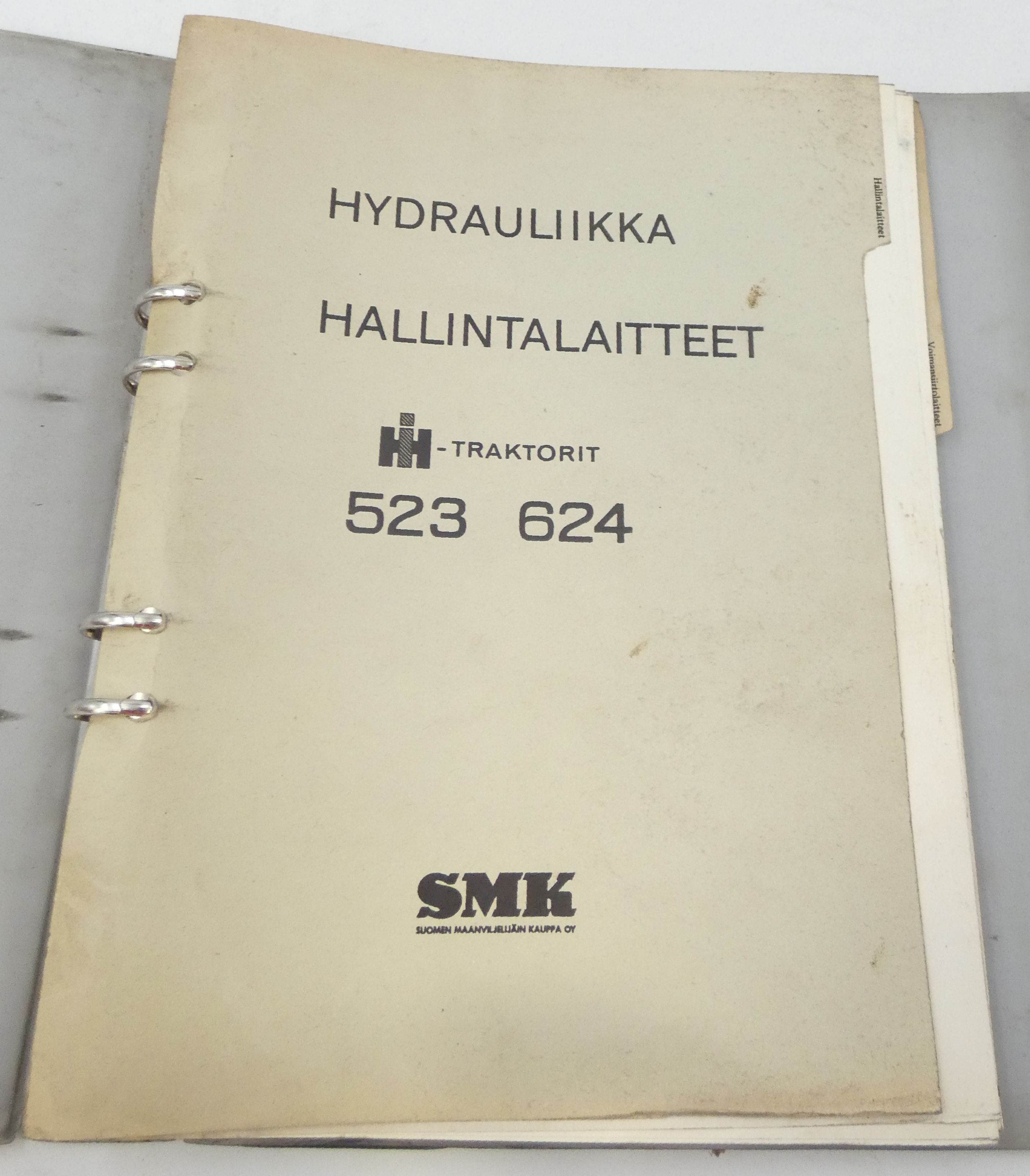 International 523, 624 hydrauliikka hallintalaitteet