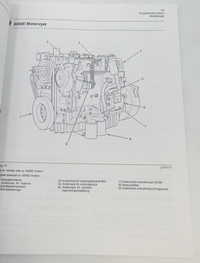 Caterpillar industrimotor 3054E och 3056E instruktionsbok