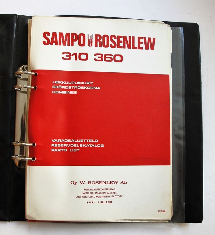 Sampo Rosenlew 310, 360 Varaosaluettelo