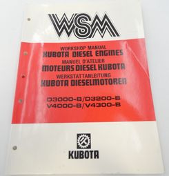 Kubota D3000-B, D3200-B, V4000-B, V4300-B diesel engines workshop manual