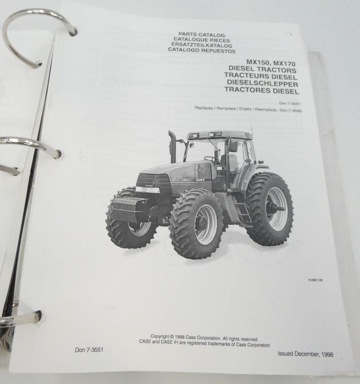 CaseIH MX150, MX170 diesel tractors parts catalog