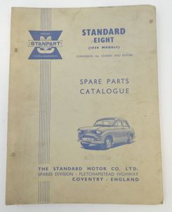 Standard Eight (1958 models) spare parts catalogue