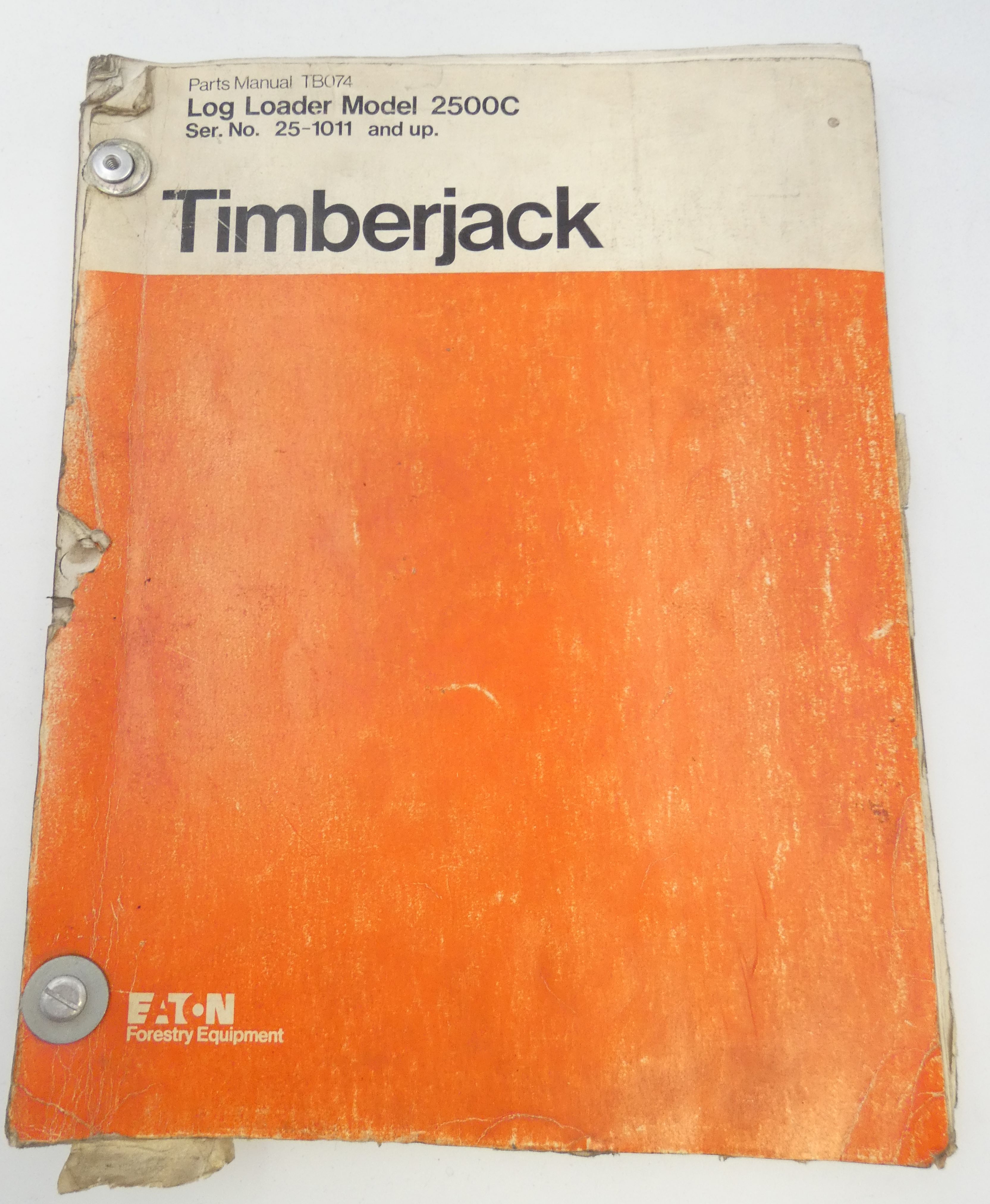 Timberjack Log loader model 2500C parts manual