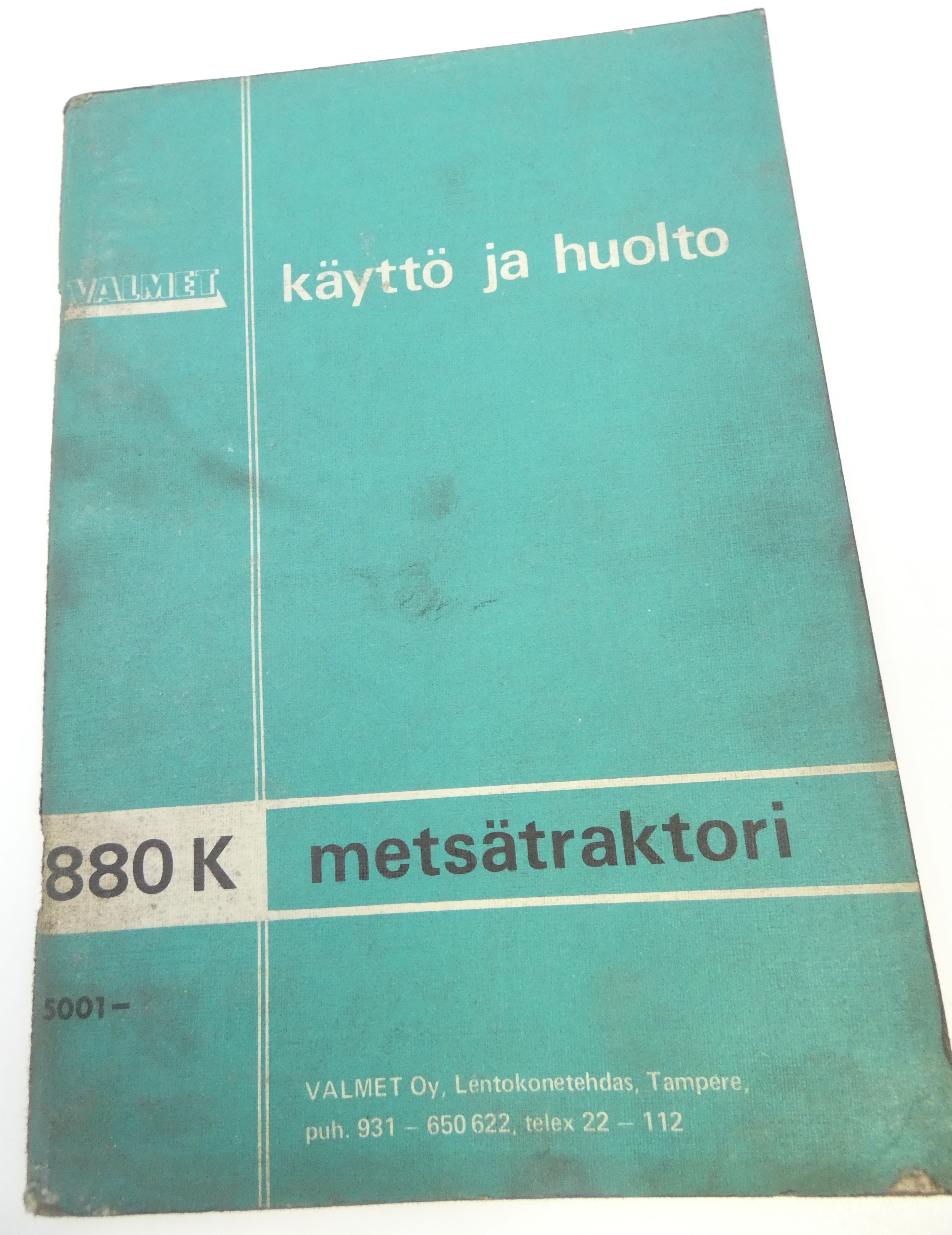 Valmet 880K metsätraktori käyttö ja huolto