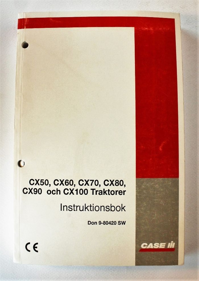 CaseIH CX50, CX60, CX70, CX80, CX90, CX100 Instruktionsbok