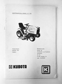 Kubota G 3 HST Käyttöohjekirja