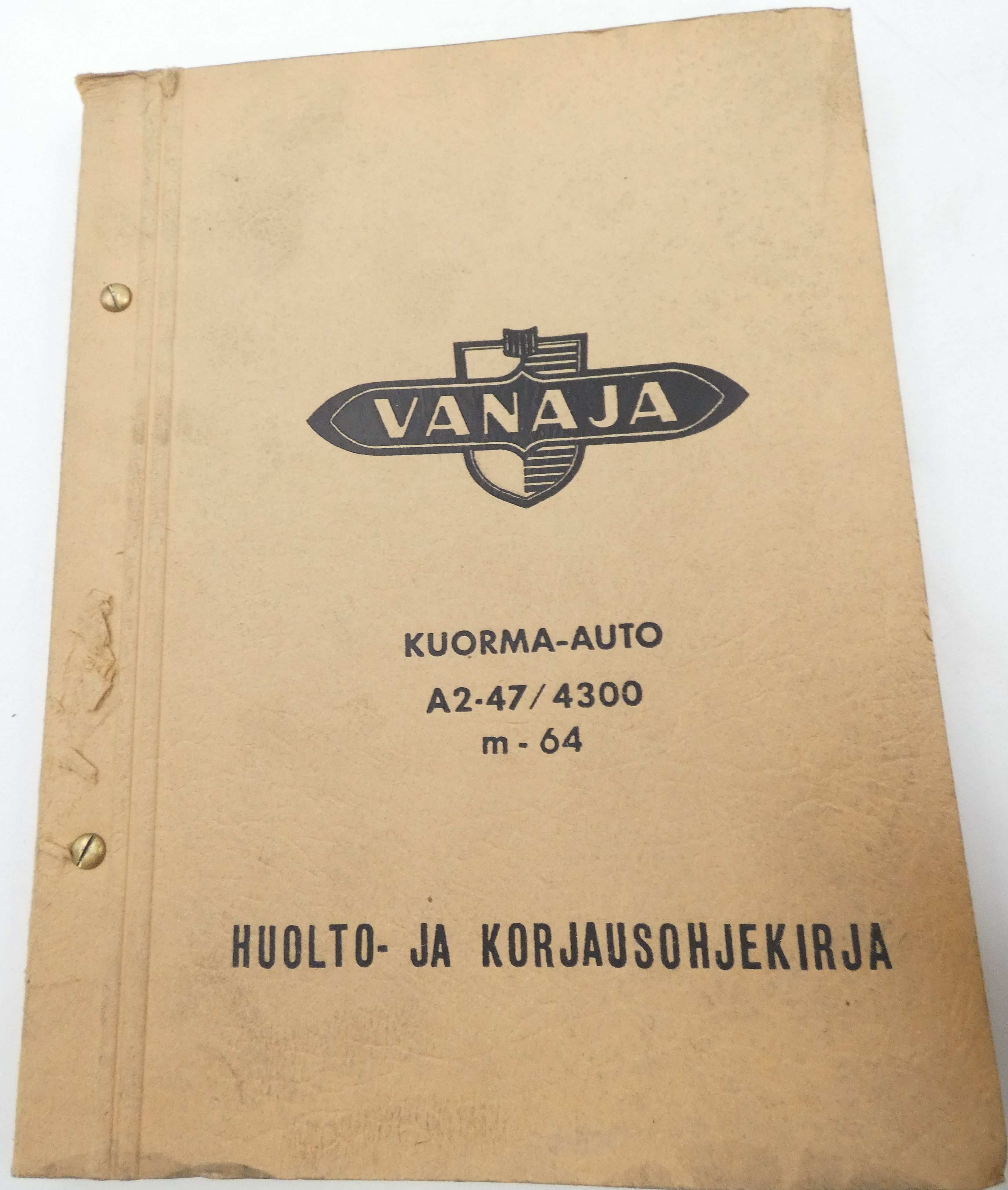 Vanaja A2-47/4300 m-64 kuorma-auton huolto- ja korjausohjekirja