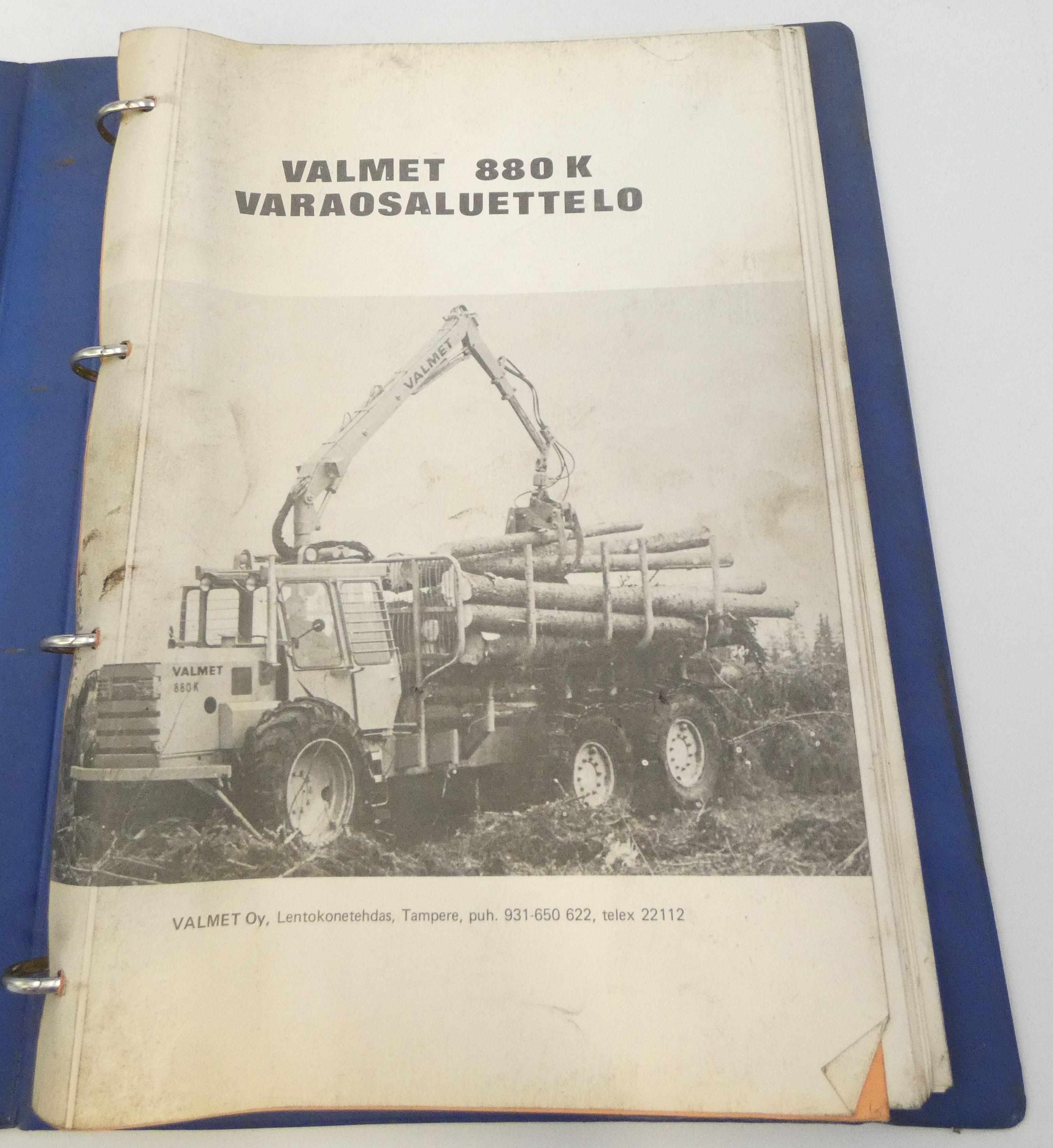 Valmet 880K varaosaluettelo