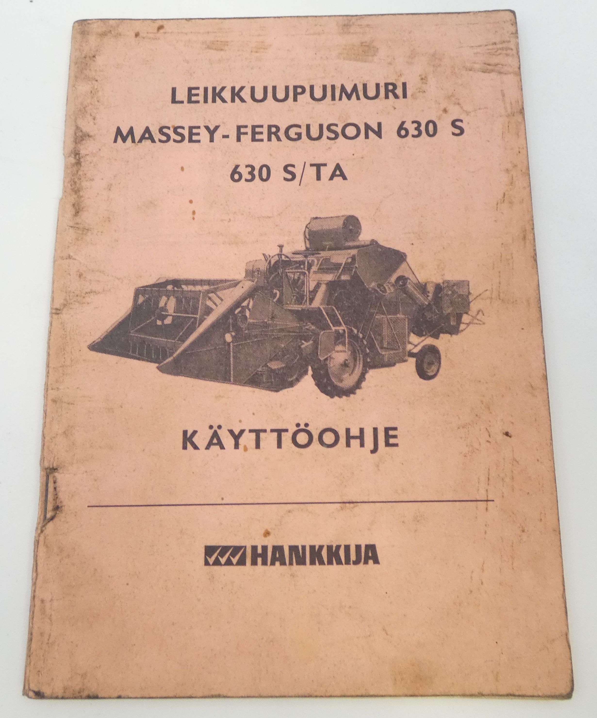 Massey-Ferguson leikkuupuimurit 630 S, 630 S/TA käyttöohje