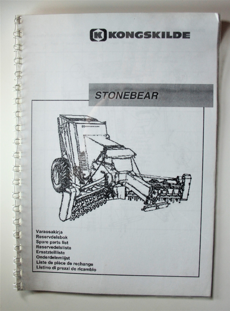 Kongskilde Juko Stonebear Kivikarhu Varaosakirja