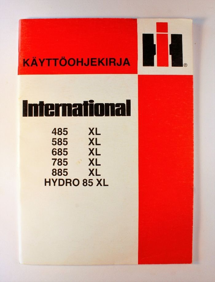 International 485XL, 585XL, 685XL, 785XL, 885XL, Hydro85XL Käyttöohjekirja