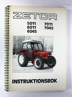 Zetor 5011, 6011, 6045, 7011, 7045 Instruktionsbok