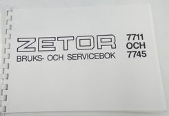Zetor 7711 och 7745 bruks och servicebok