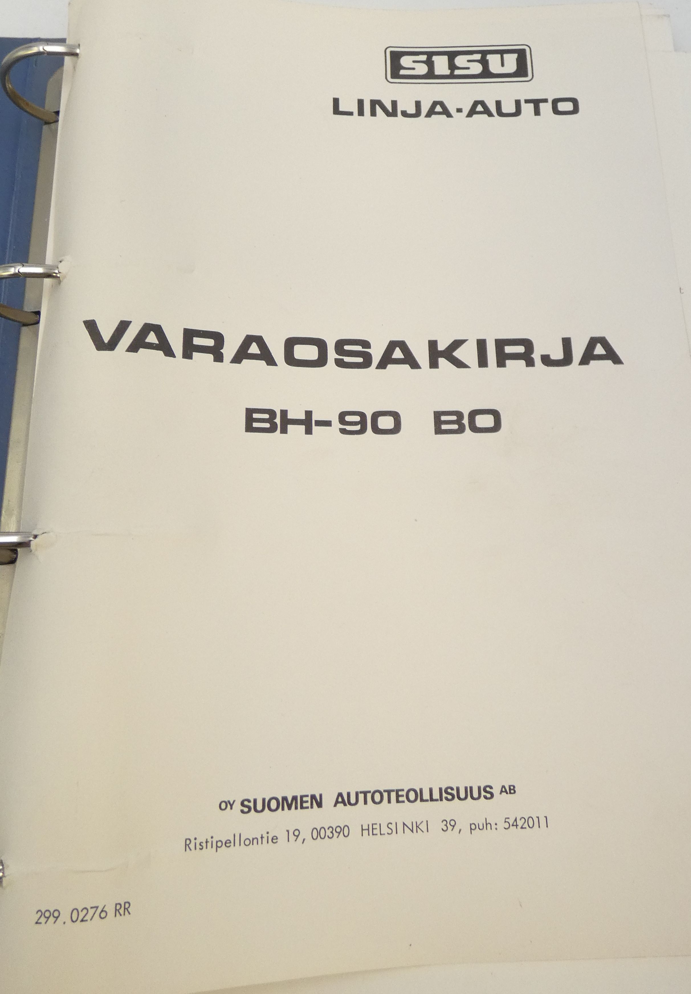 Sisu BH90 BO linja-auto varaosakirja