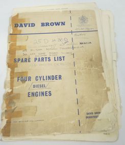 David Brown four cylinder diesel engines spare parts list