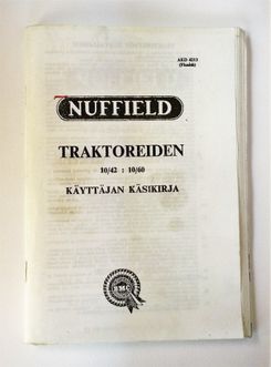 Nuffield 10/42 ja 10/60 Käyttäjän Käsikirja