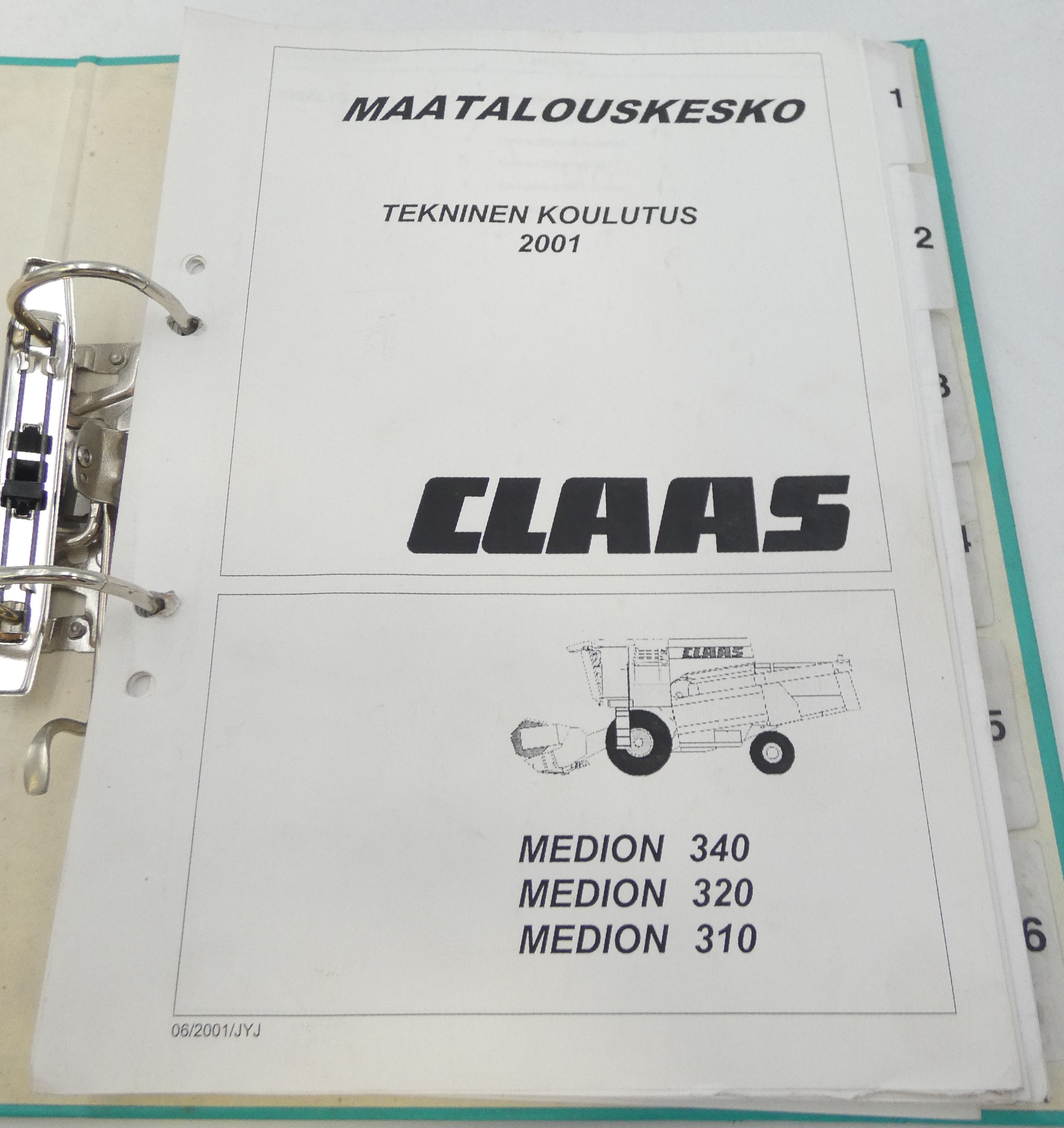 Claas Medion 340, 320, 310 tekninen koulutus