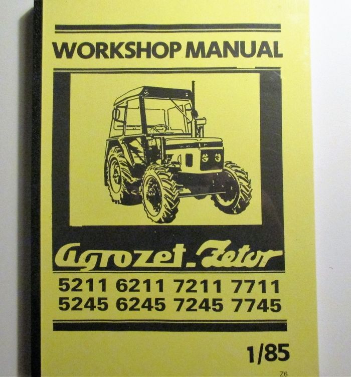Zetor 5211, 5245, 6211, 6245, 7211, 7745, 7711, 7745 Workshop Manual - Korjausopas