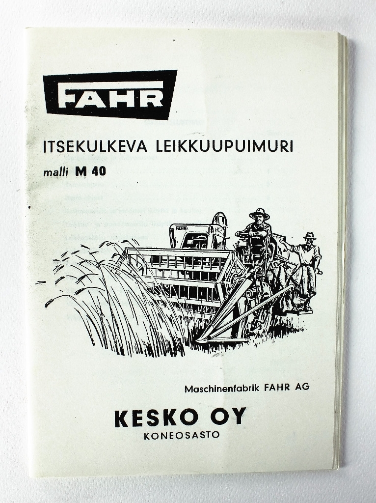 Fahr M40 Ohjekirja