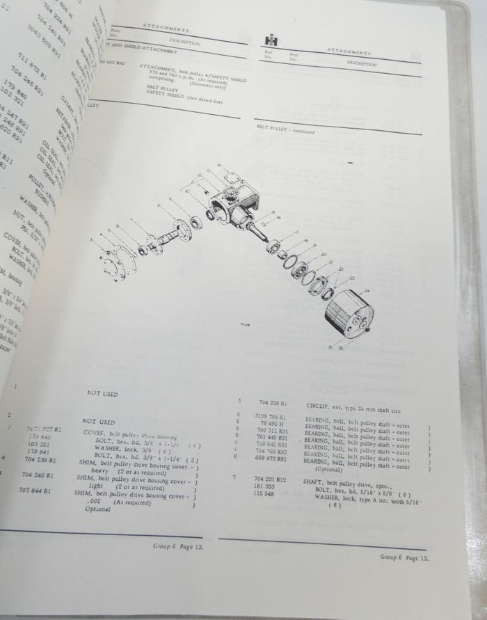 International 444 and 2500 series A tractor parts catalog