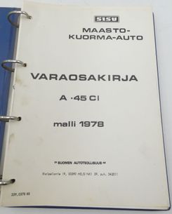 Sisu A.45 CI maastokuorma-auto malli 1978 varaosakirja