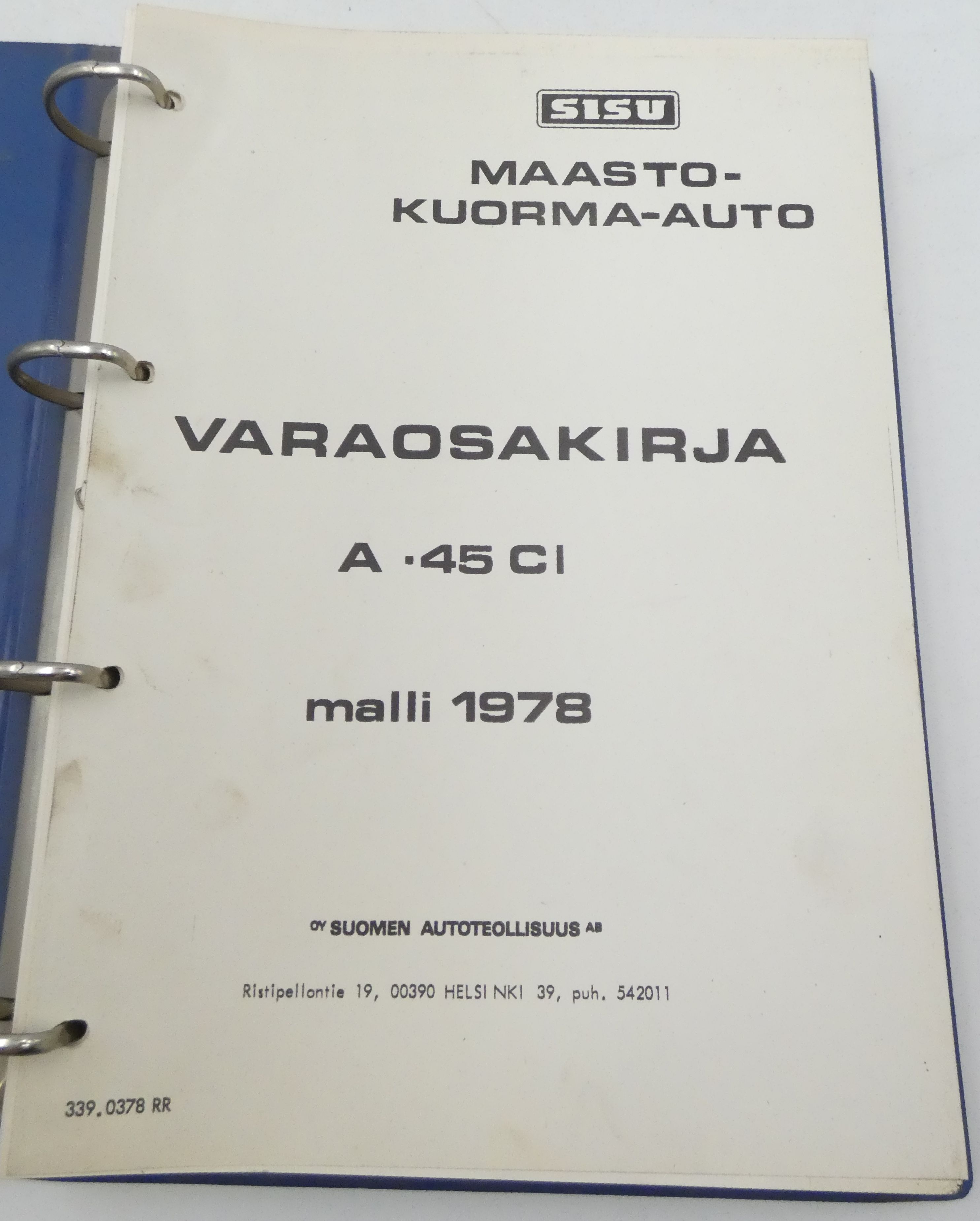 Sisu A.45 CI maastokuorma-auto malli 1978 varaosakirja