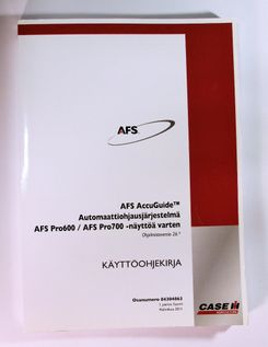 Case AFS AccuGuide AFS Pro600 ja AFS Pro700 näytön Käyttöohjekirja