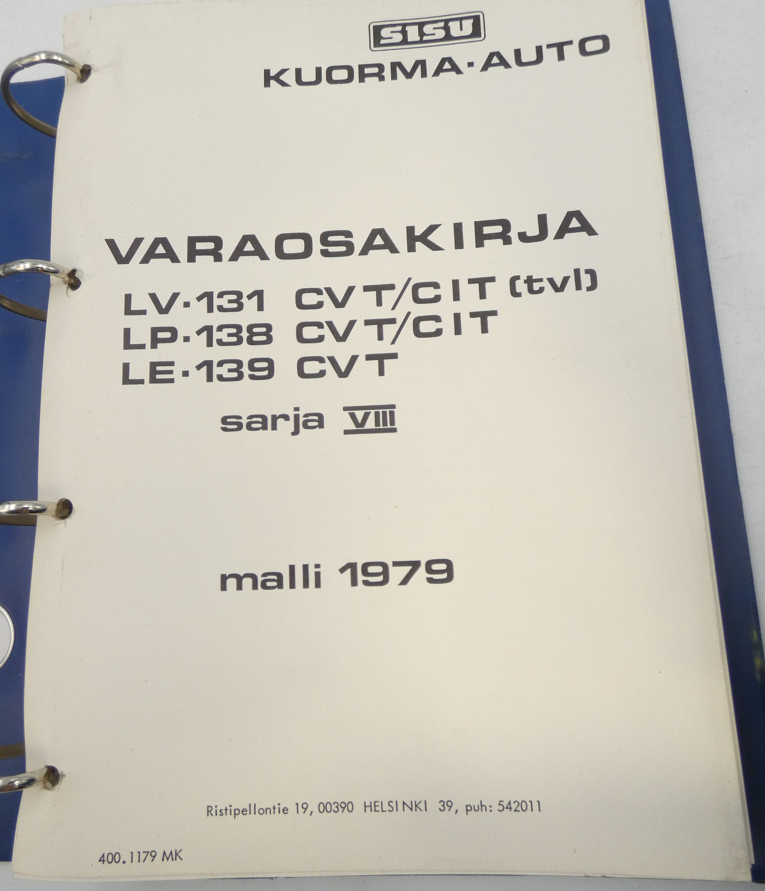 Sisu LV-131 CVT/CIT (tvl), LP-138 CVT/CIT, LE-139 CVT sarja VIII malli 1979