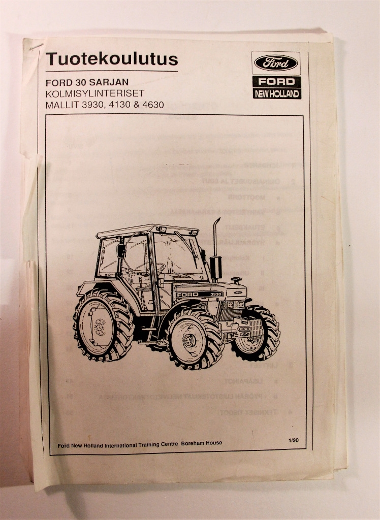 Ford New Holland 30-sarjan kolmisylinteriset 3930 4130 4630 Tuotekoulutus