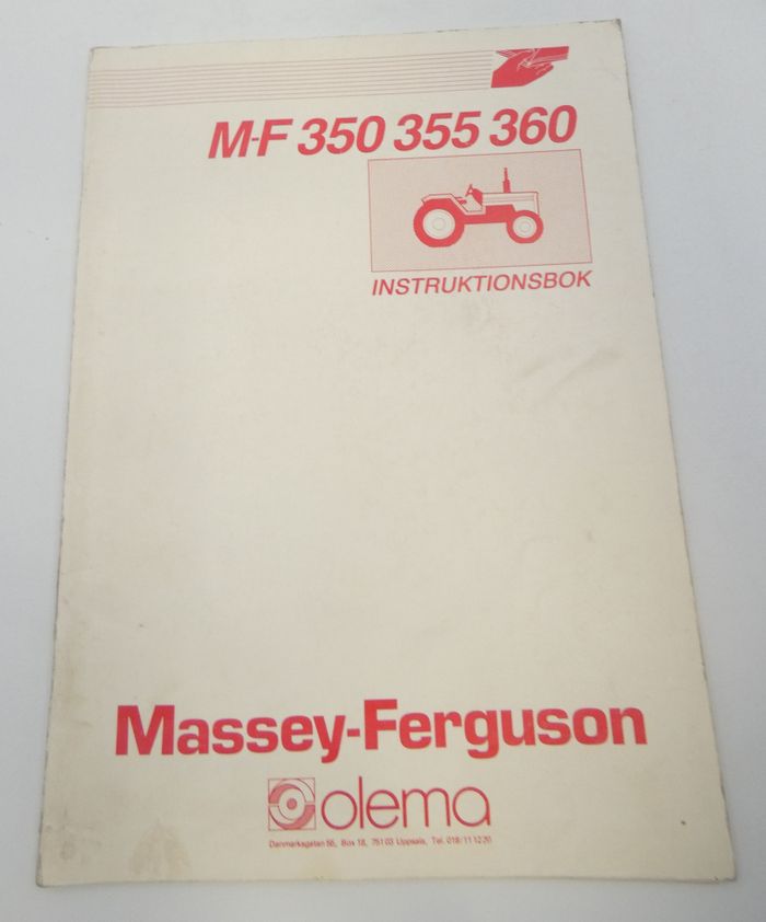 Massey Ferguson MF350, MF355, MF360 instruktionsbok