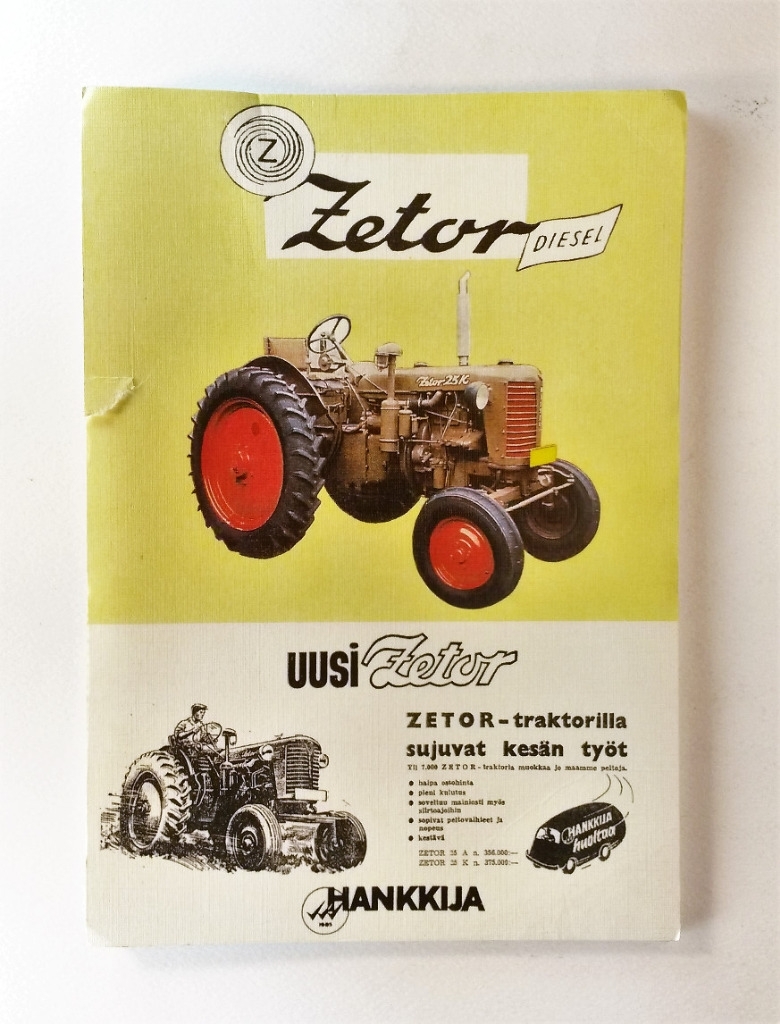 Zetor 25K ja 25A käyttö- ja huolto-ohjeet