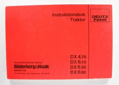 Deutz-Fahr DX4.70, DX6.10, DX6.30, DX6.50 Instruktionsbok