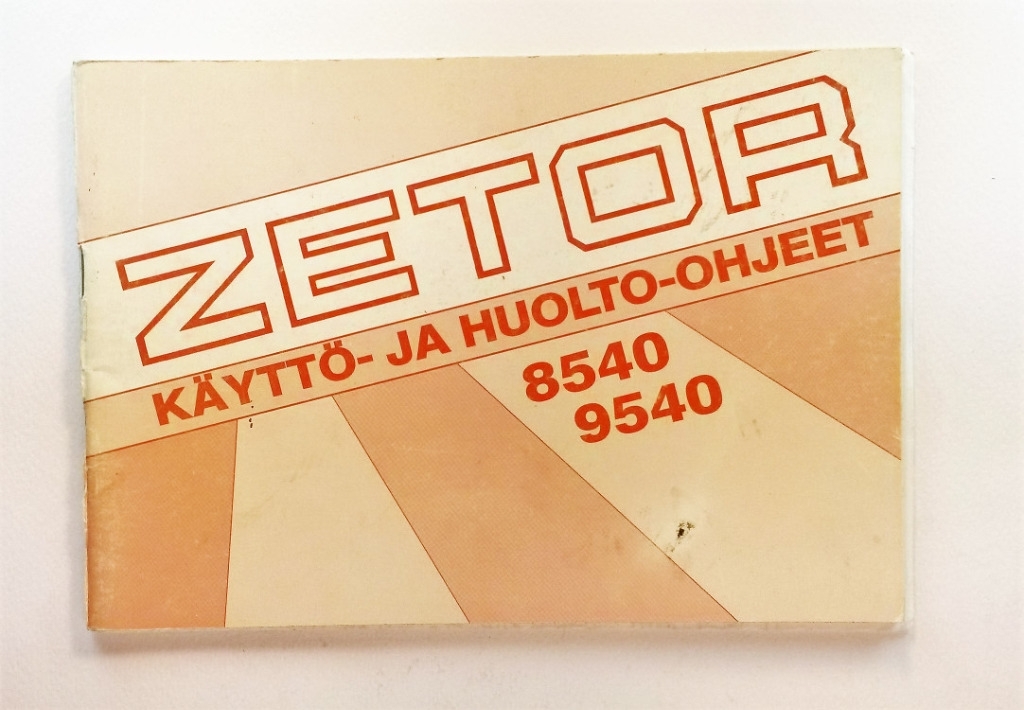 Zetor 8540 ja 9540 Käyttö- ja huolto-ohjeet
