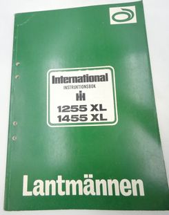 International 1255XL, 1455XL instruktionsbok