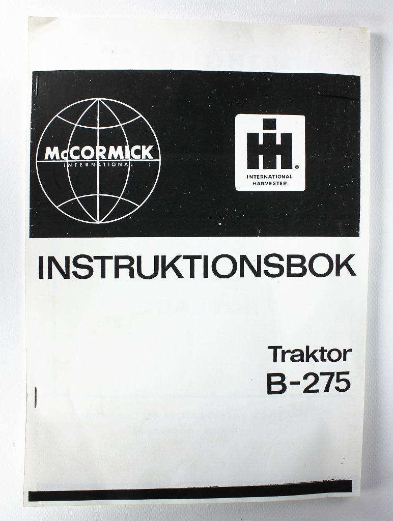 McCormick International B-275 Instruktionsbok
