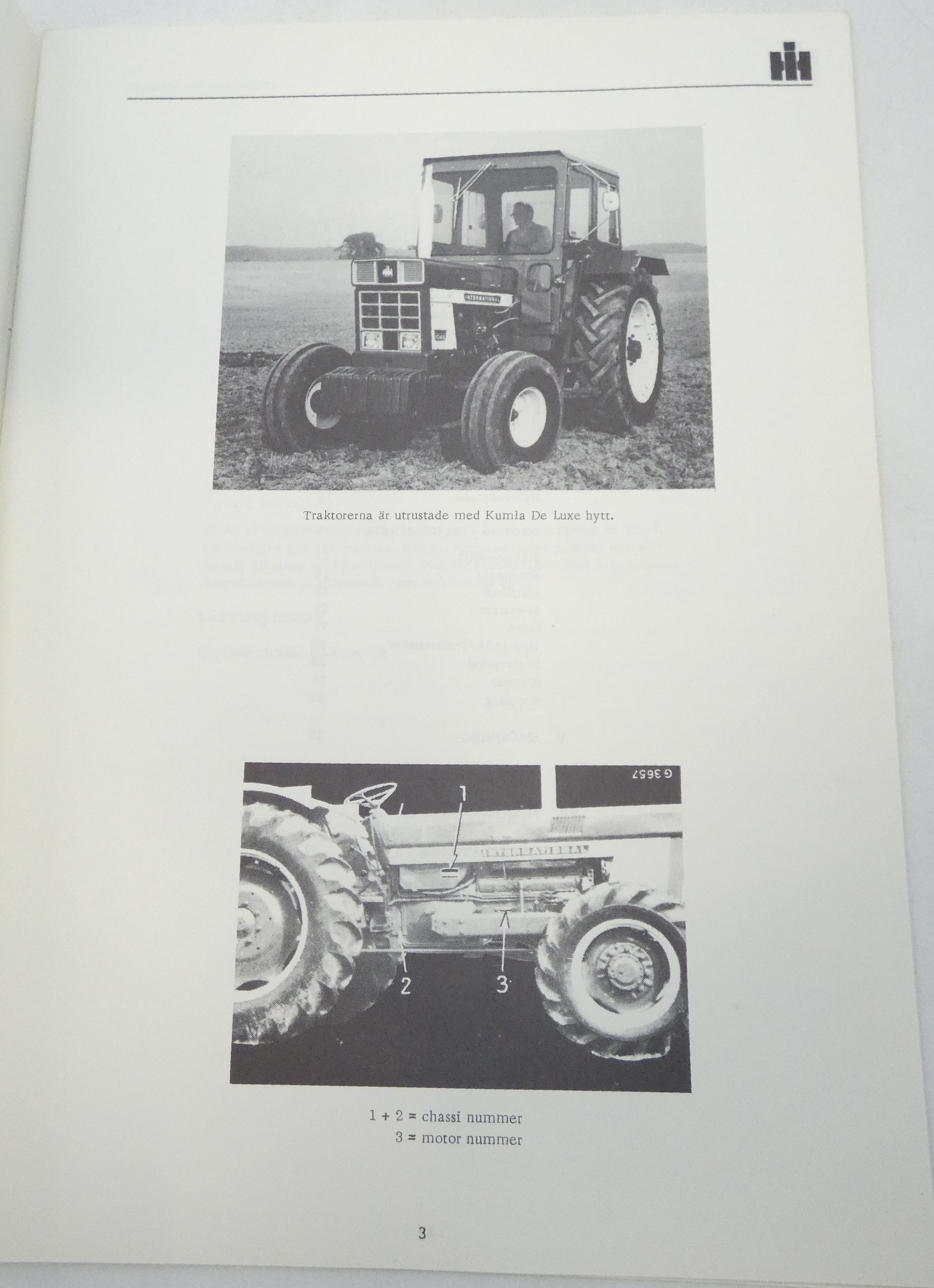 International 946, 1046, 1246 traktor instruktionsbok
