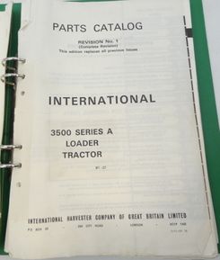 International 3500 series A loader tractor parts catalog