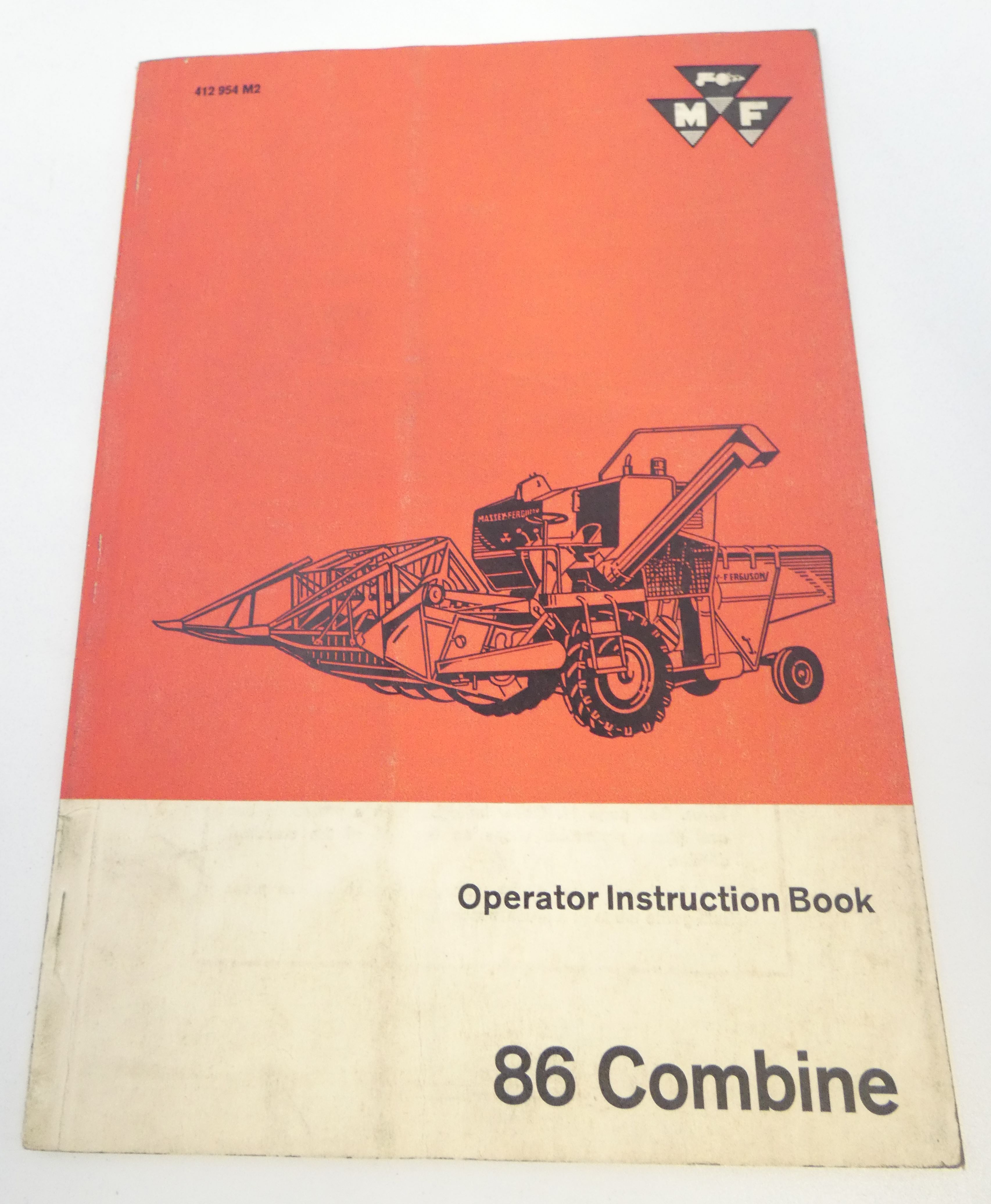 Massey-Ferguson 86 Combine operator instruction book